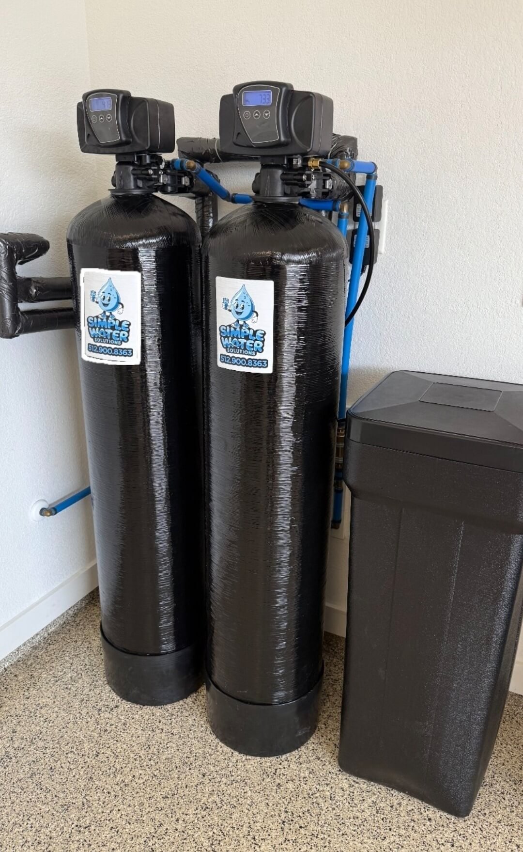 2cuft Water Softener & Catalytic Carbon Filtration system w/ Fleck 5600 SXT Digital Valves